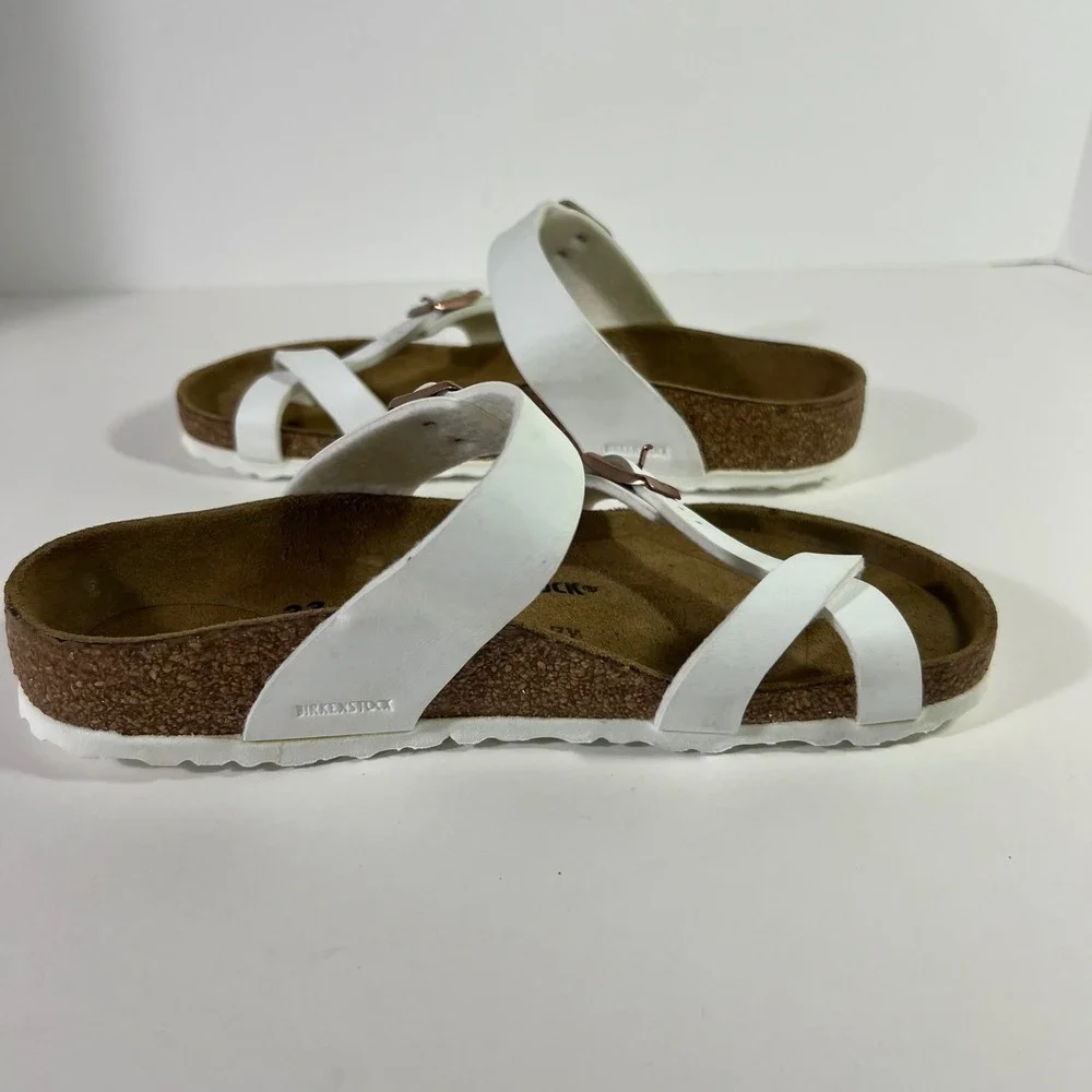 Girls Birkenstock Mayari‎ Birko-Flor Sandal 33 NWOT White
